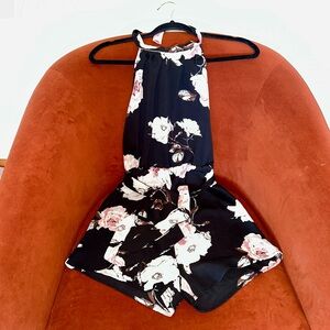SHEIN Black Floral Romper